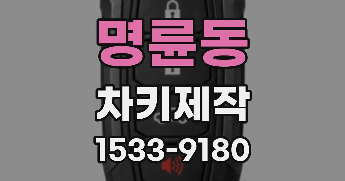 명륜동 차키제작