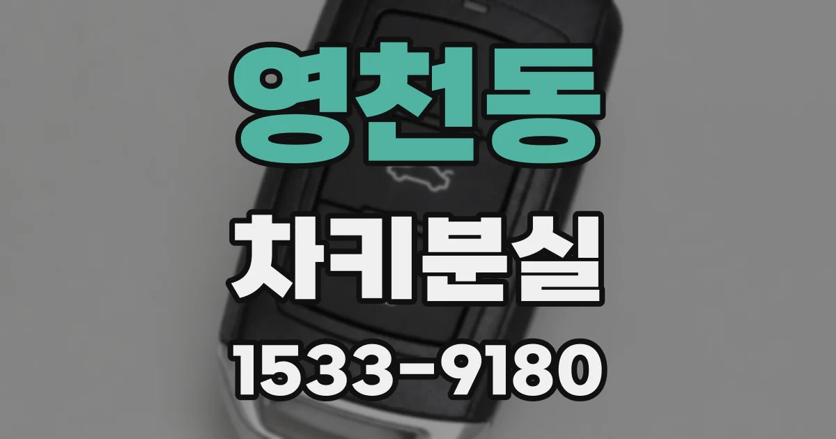 영천동 차키분실