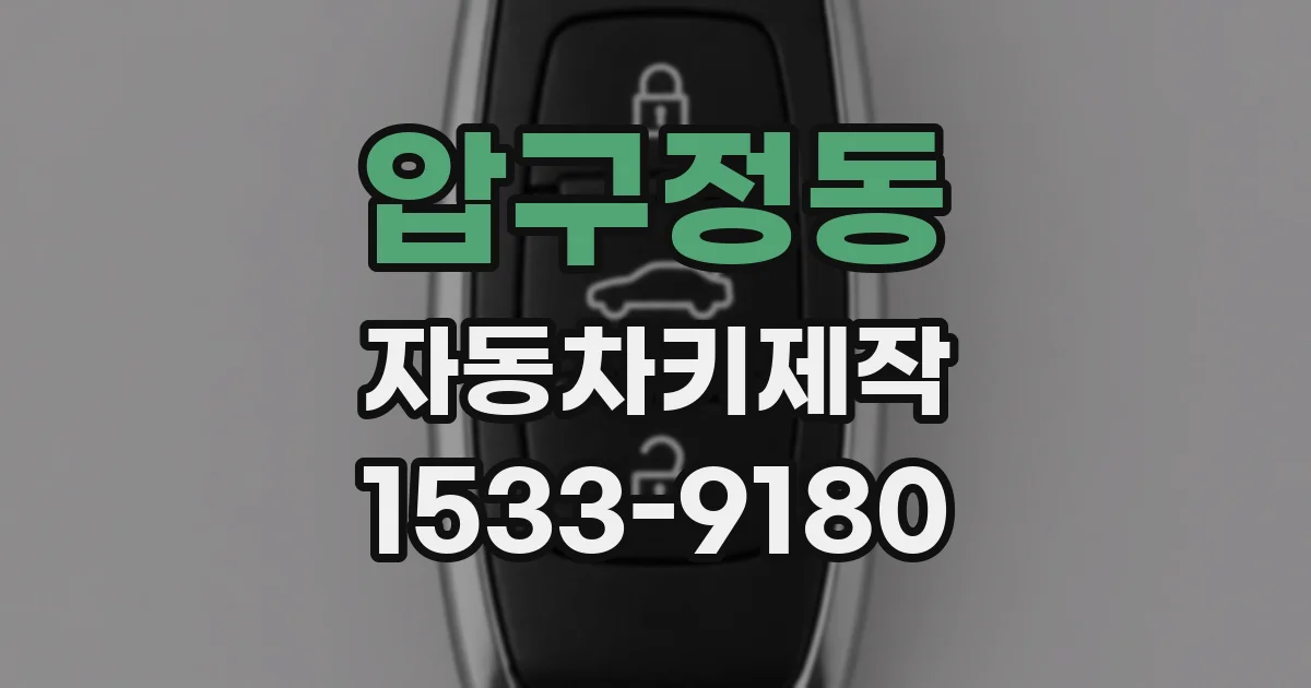 압구정동 자동차키제작