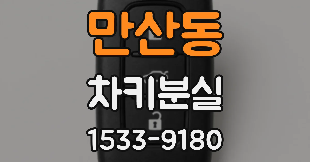 만산동 차키분실