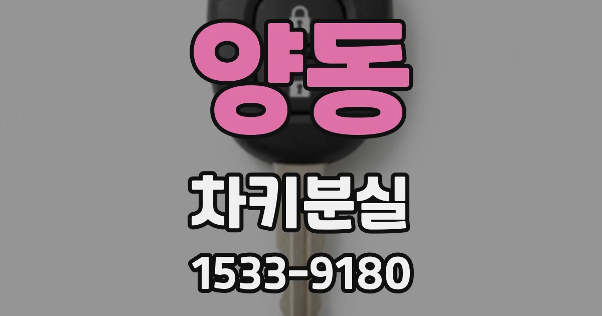 양동 차키분실