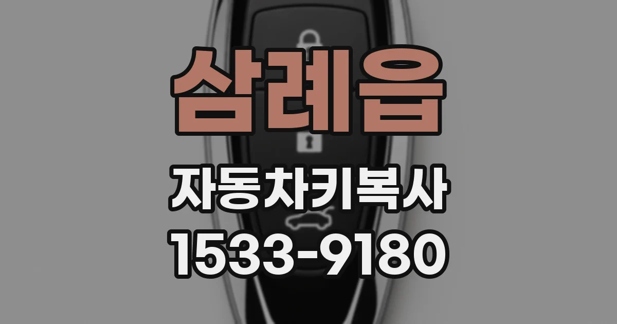 삼례읍 자동차키복사