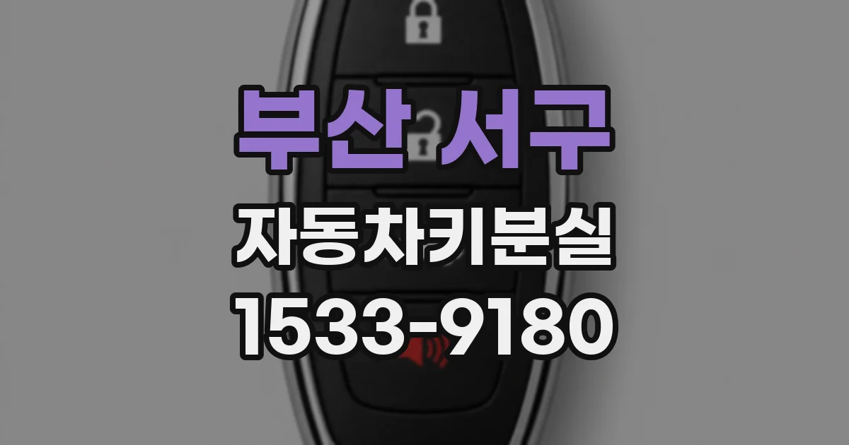 부산 서구 자동차키분실