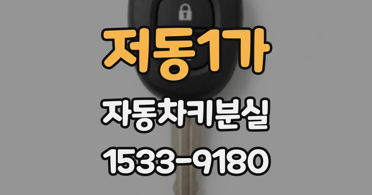 저동1가 자동차키분실