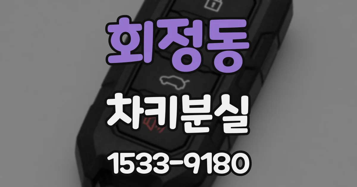 회정동 차키분실
