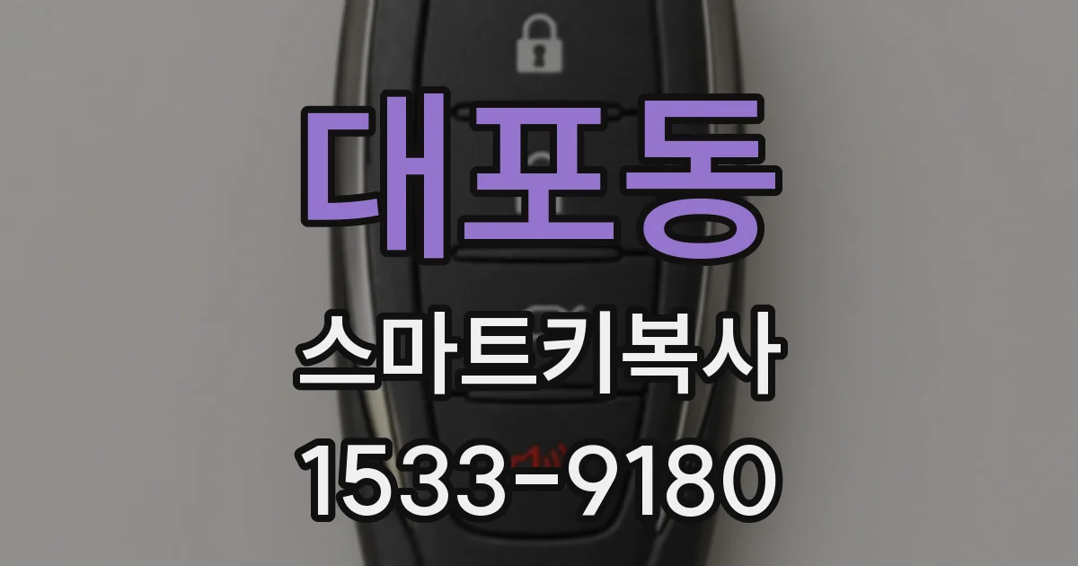 대포동 스마트키복사
