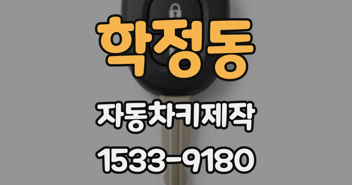 학정동 자동차키제작