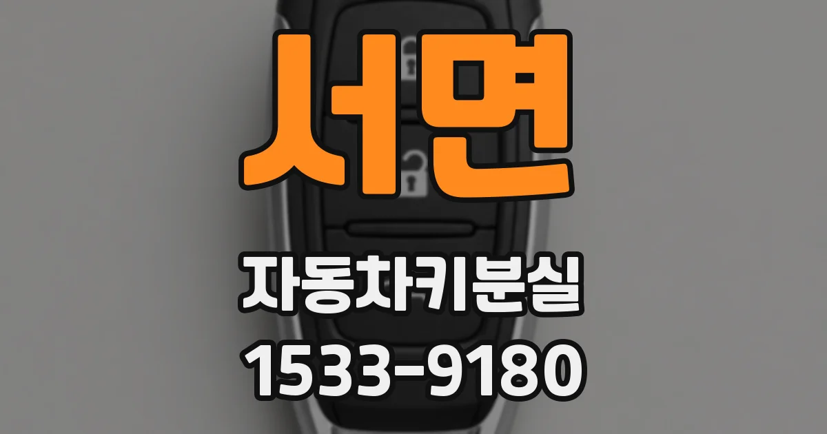 서면 자동차키분실