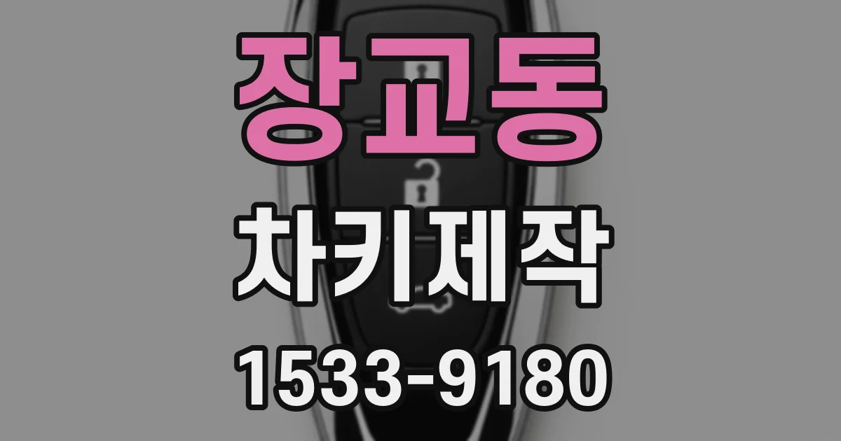 장교동 차키제작