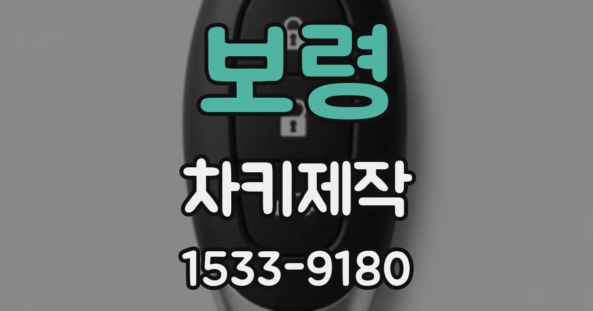 보령 차키제작