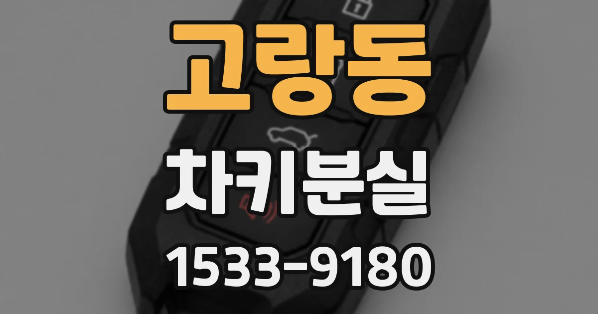 고랑동 차키분실