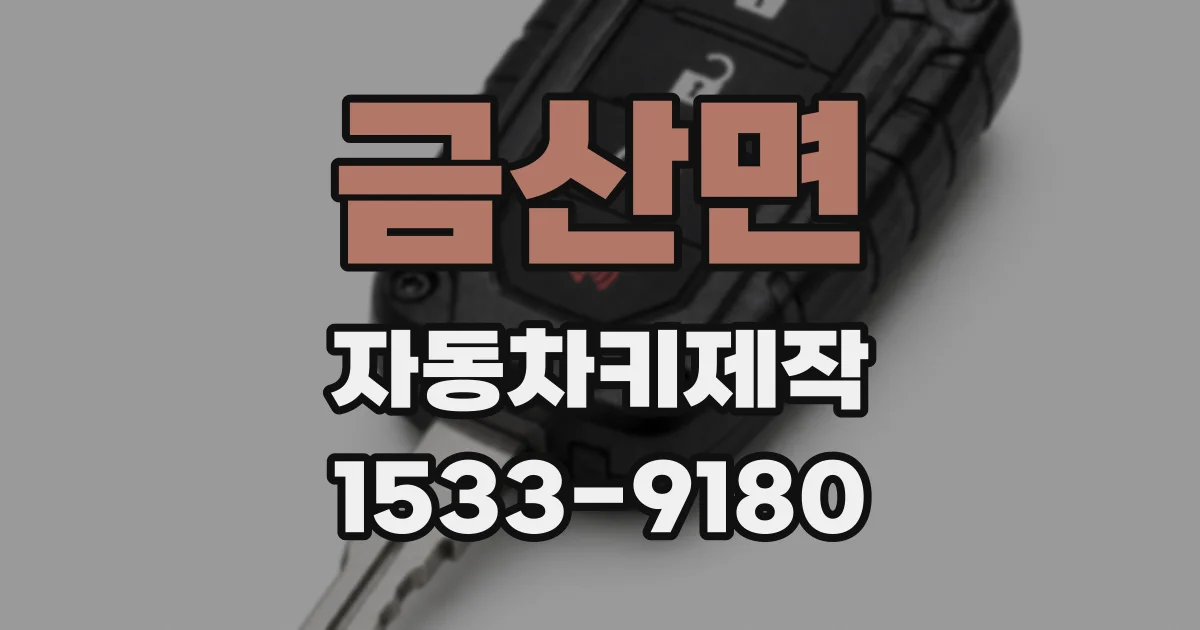 금산면 자동차키제작