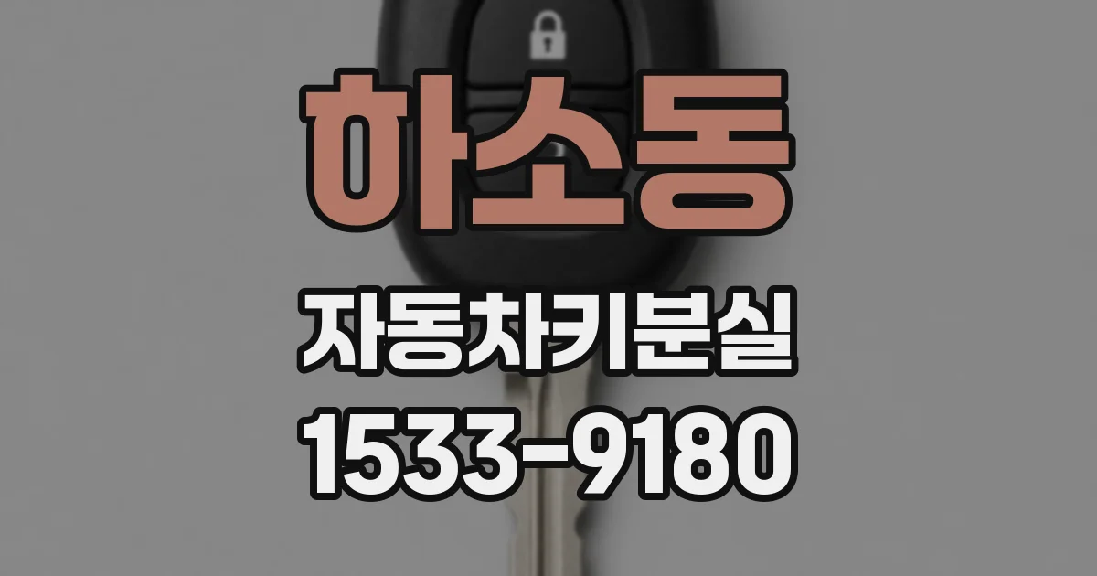 하소동 자동차키분실