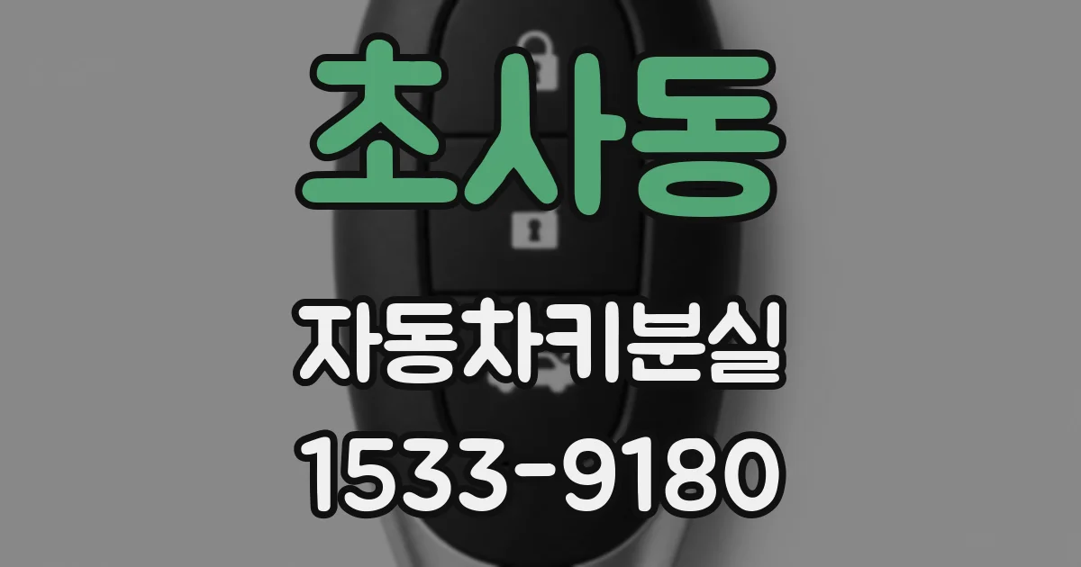 초사동 자동차키분실