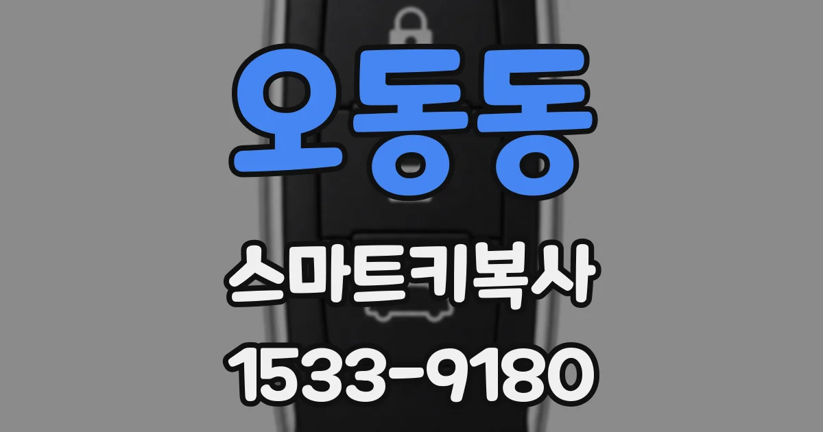 오동동 스마트키복사