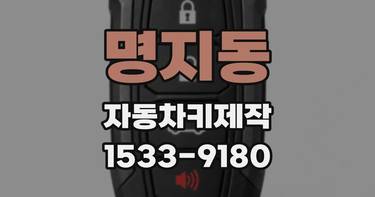 명지동 자동차키제작