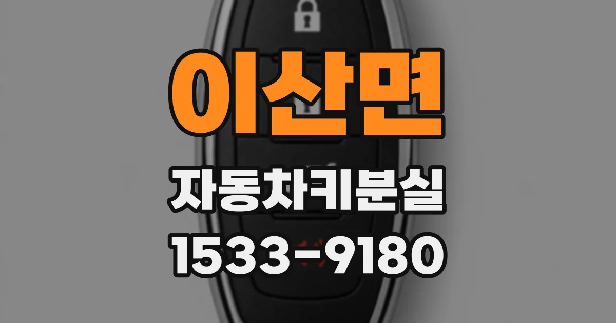 이산면 자동차키분실