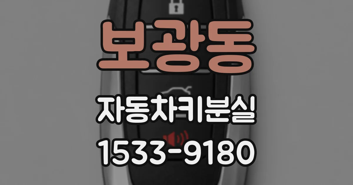 보광동 자동차키분실