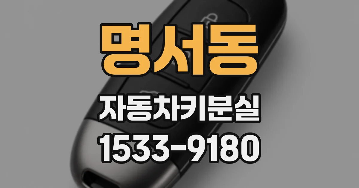 명서동 자동차키분실
