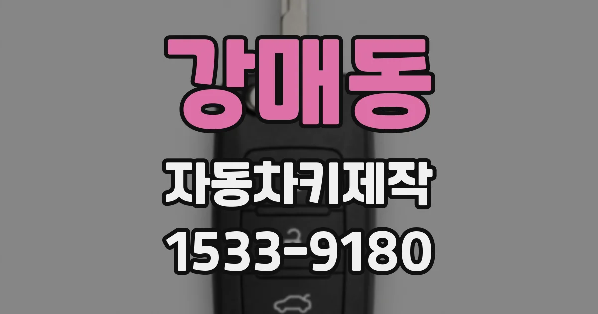 강매동 자동차키제작