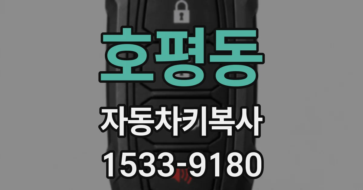 호평동 자동차키복사