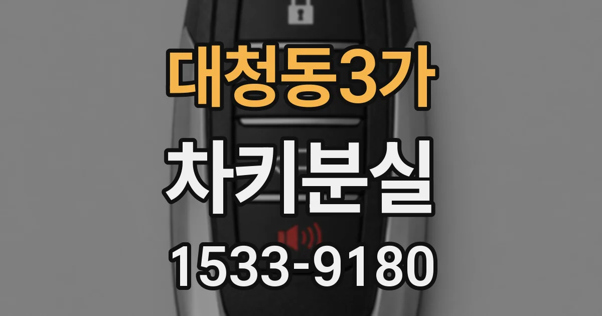 대청동3가 차키분실