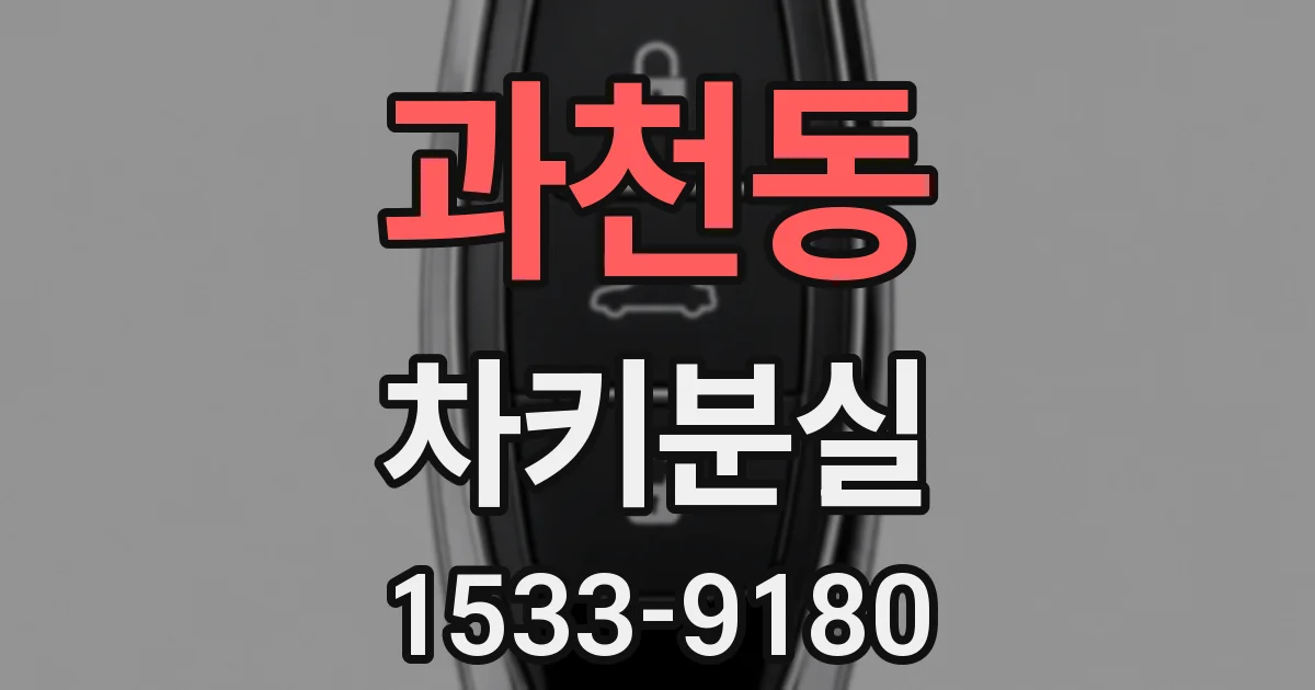 과천동 차키분실