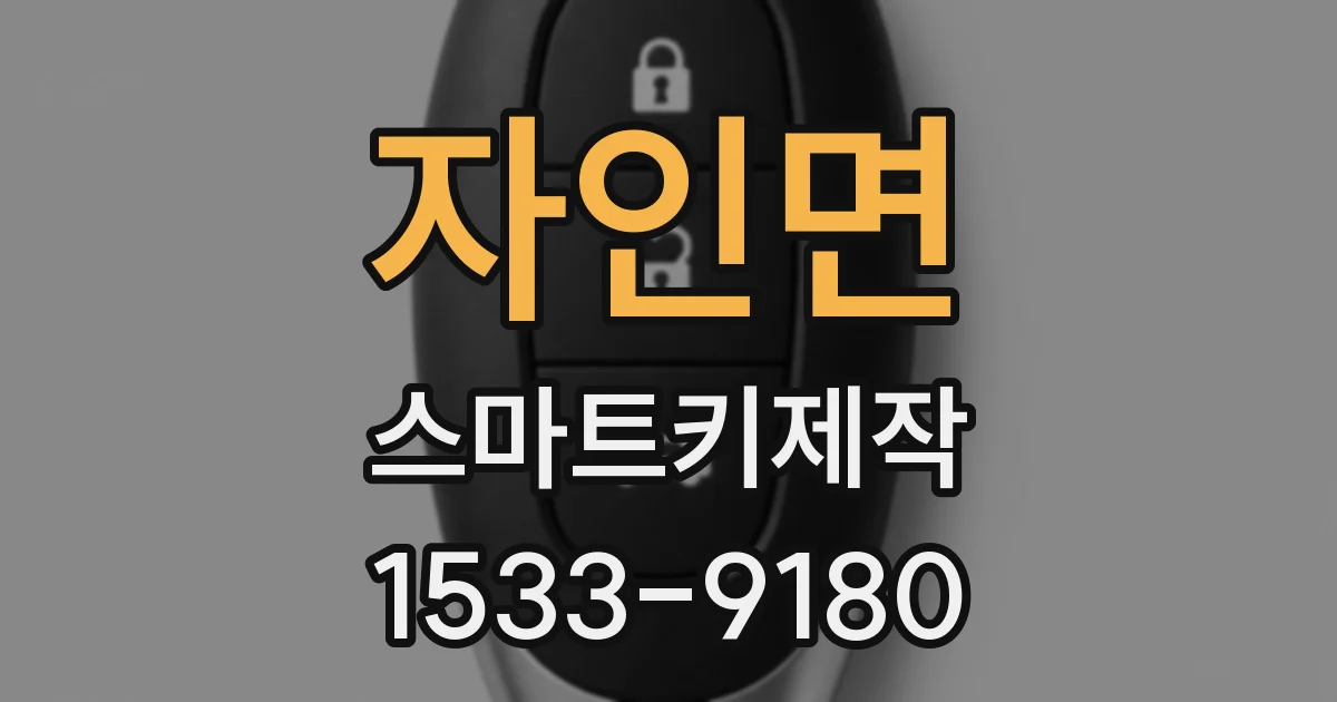 자인면 스마트키제작