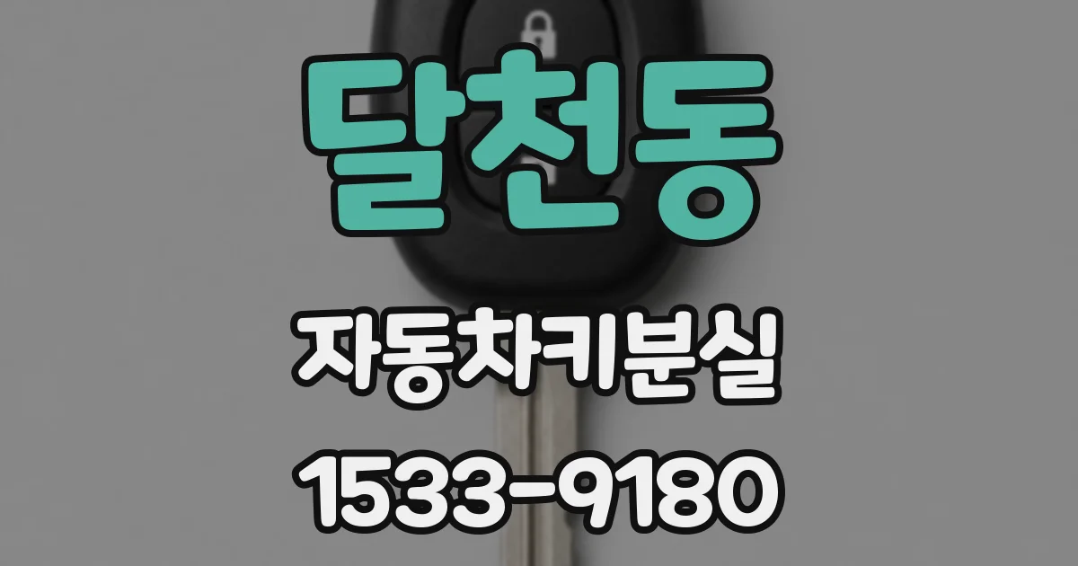 달천동 자동차키분실
