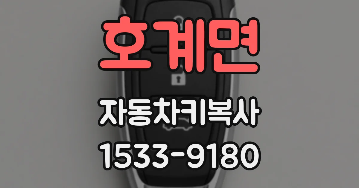호계면 자동차키복사