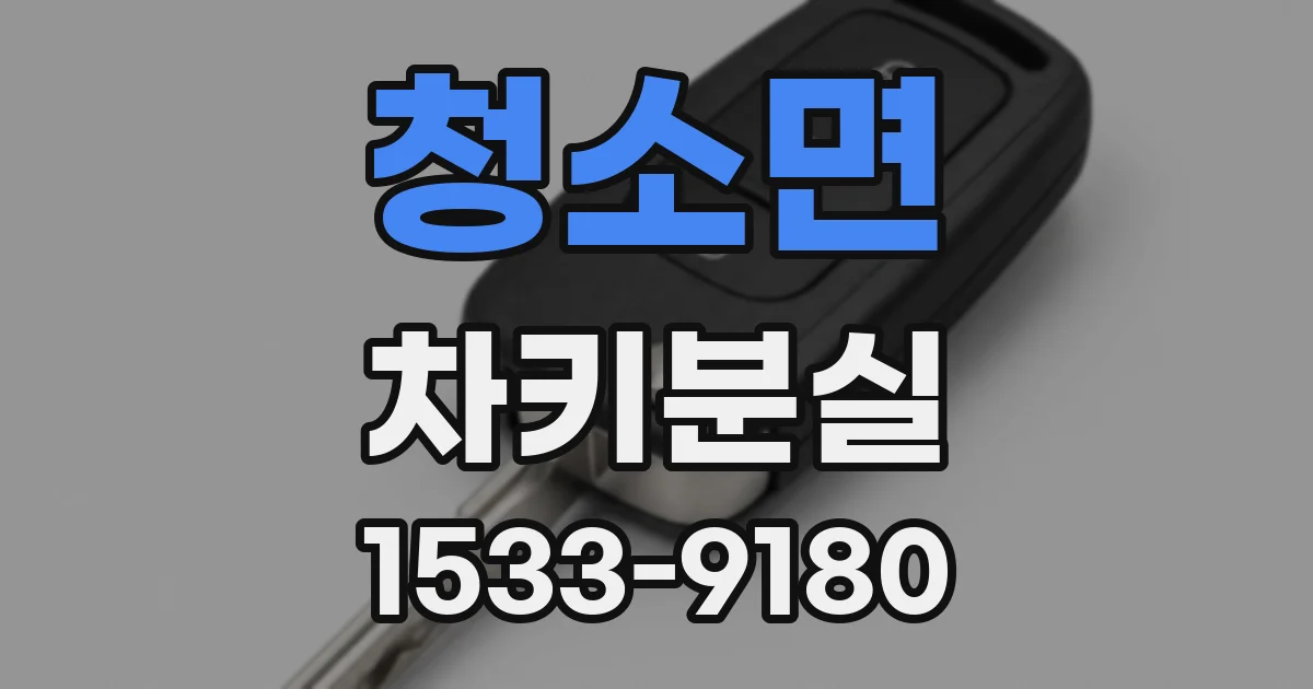 청소면 차키분실