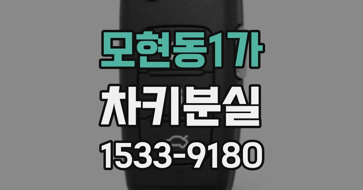 모현동1가 차키분실