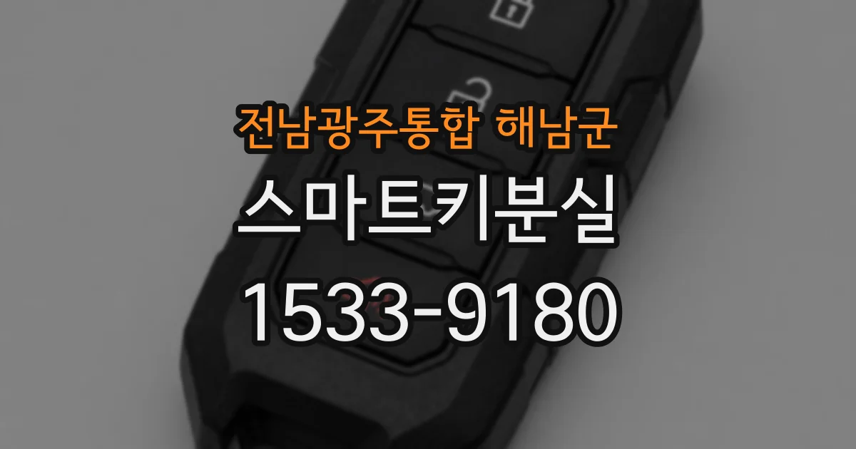 전남광주통합 해남군 스마트키분실