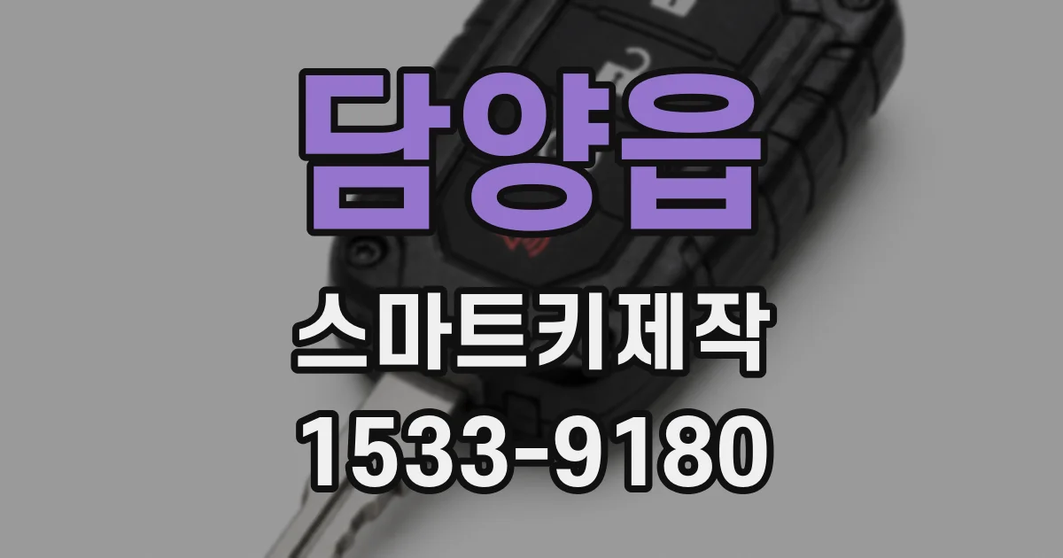 담양읍 스마트키제작
