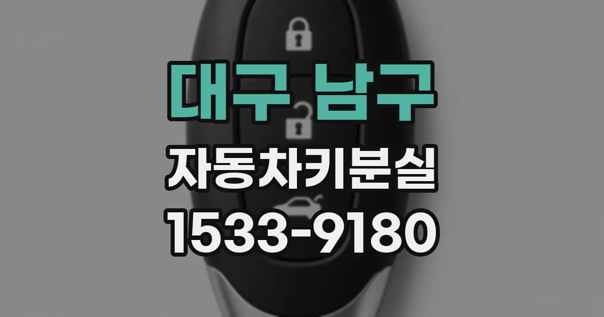대구 남구 자동차키분실