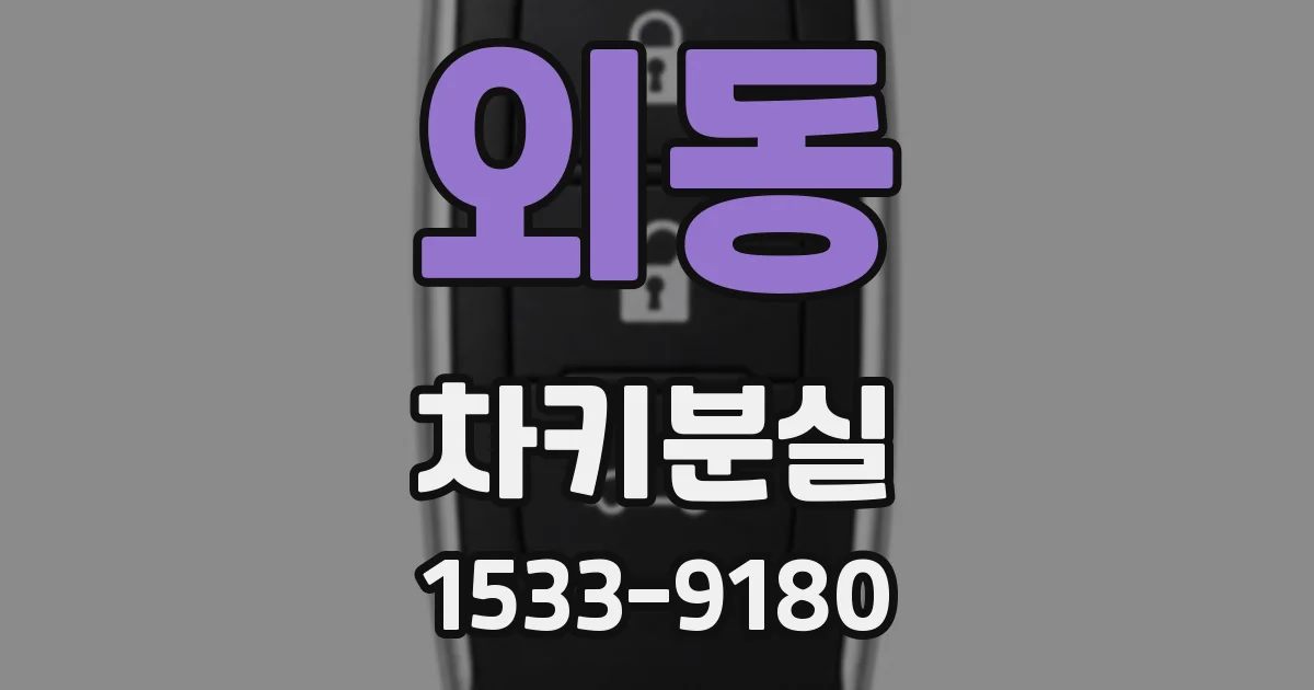 외동 차키분실