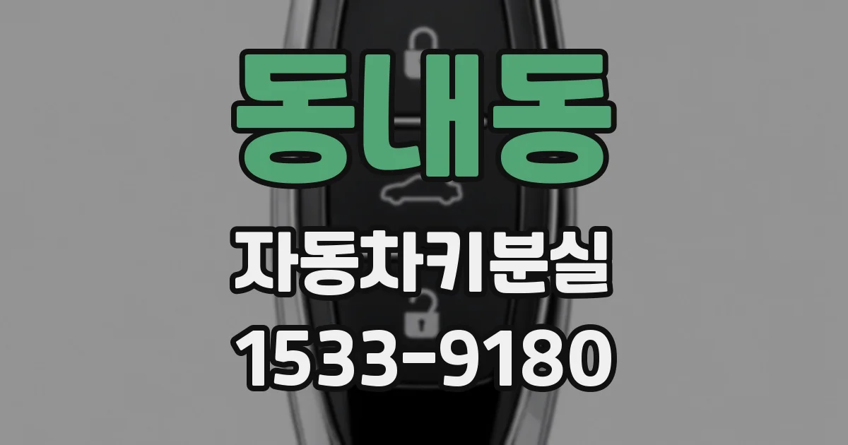 동내동 자동차키분실