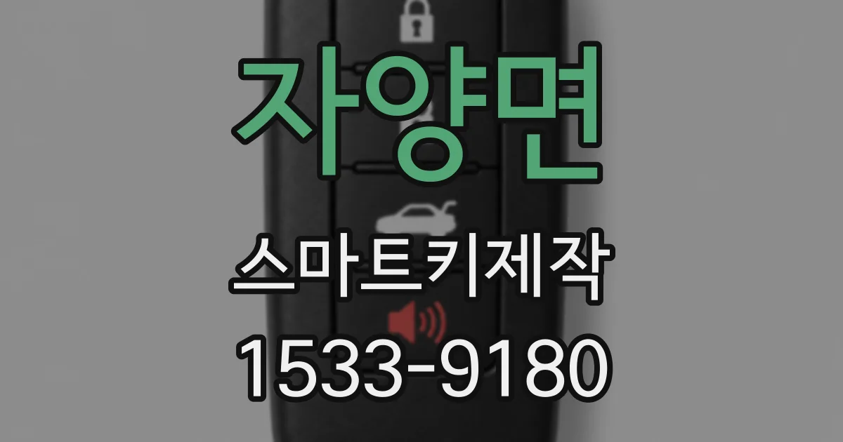 자양면 스마트키제작