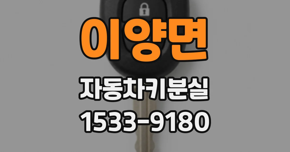 이양면 자동차키분실