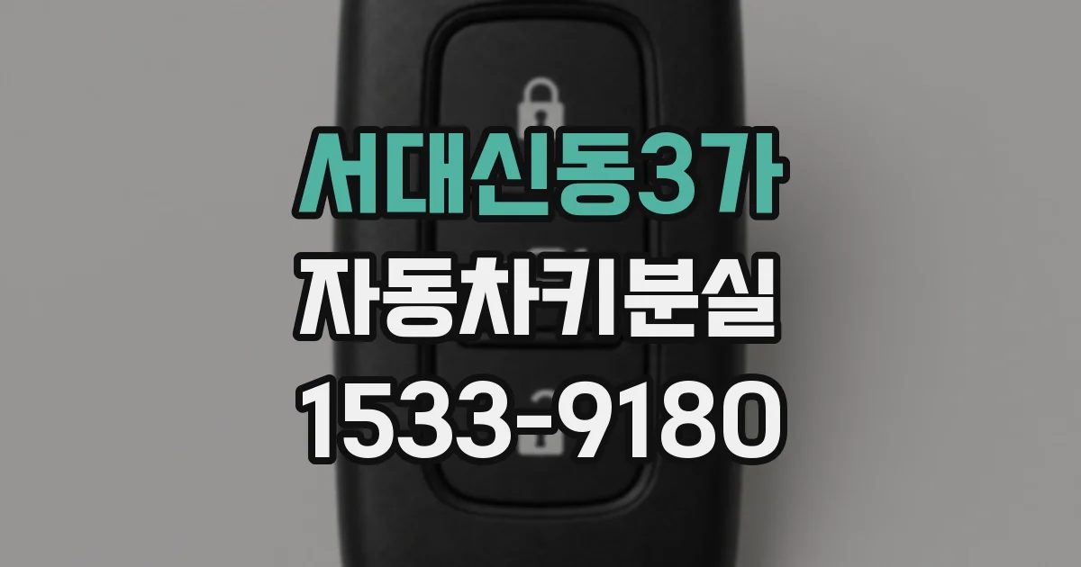 서대신동3가 자동차키분실