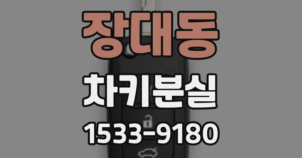 장대동 차키분실