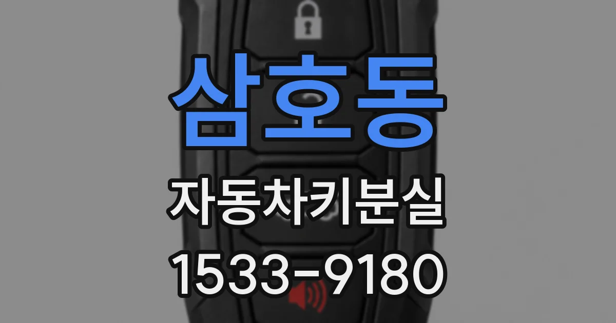 삼호동 자동차키분실