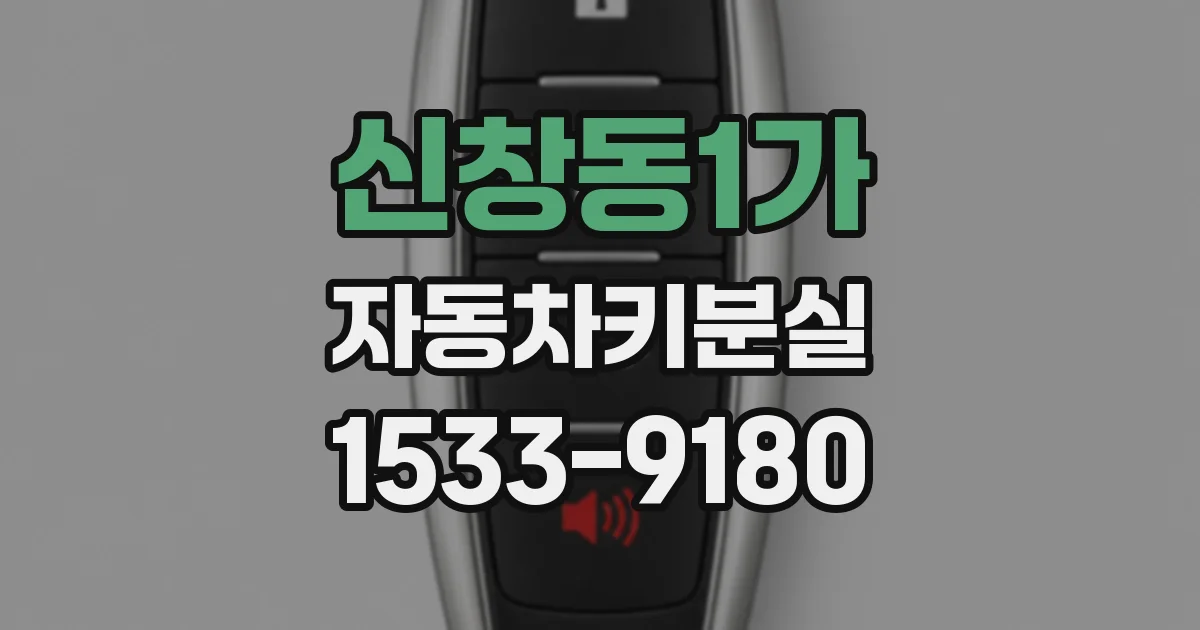 신창동1가 자동차키분실