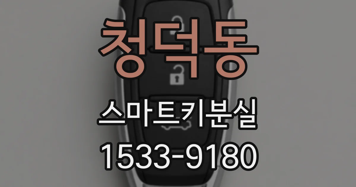 청덕동 스마트키분실