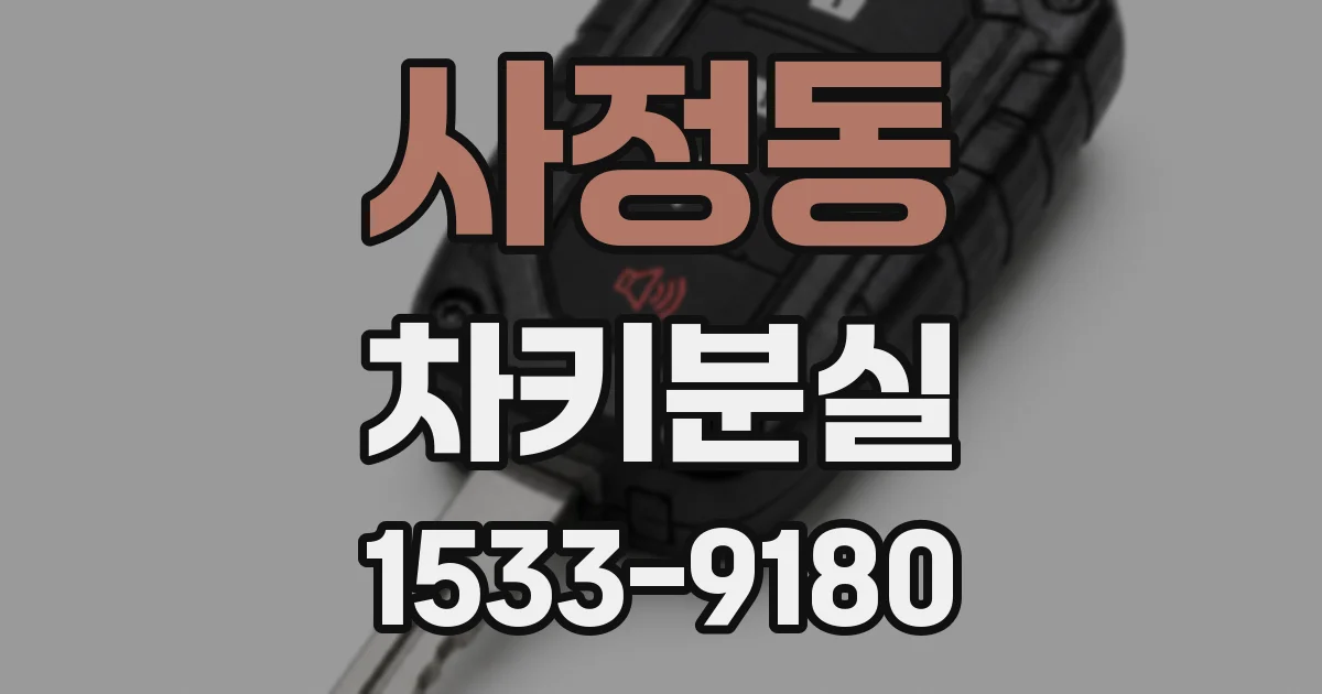 사정동 차키분실