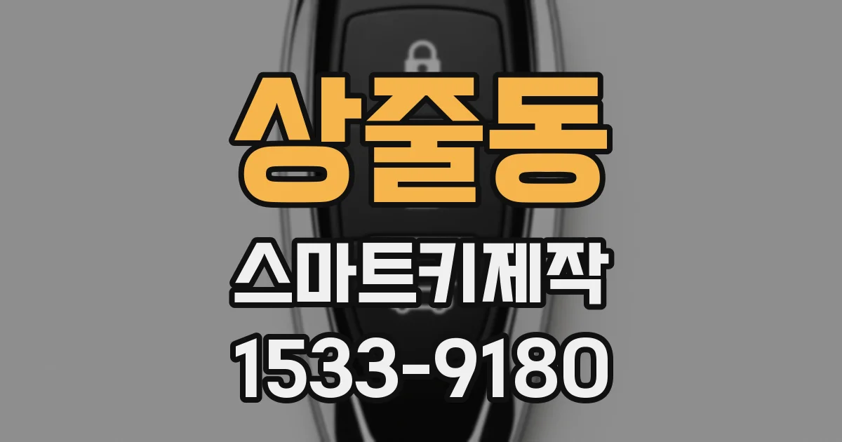 상줄동 스마트키제작