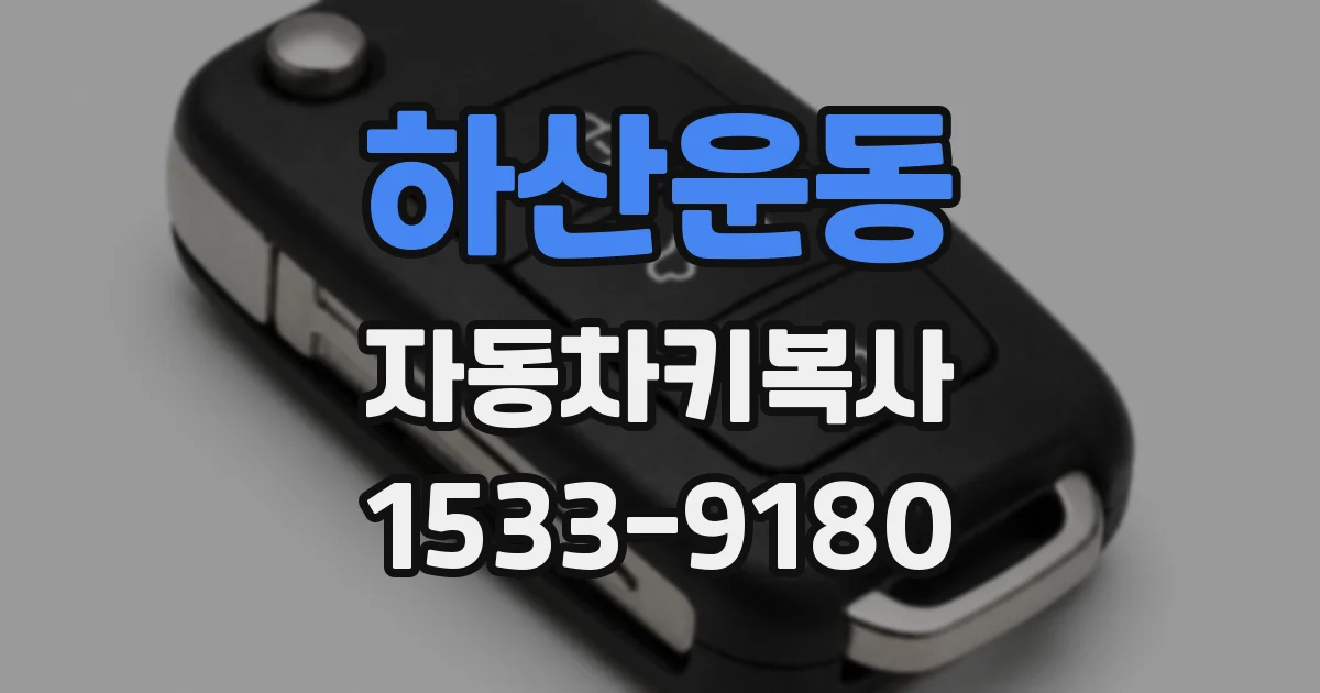 하산운동 자동차키복사