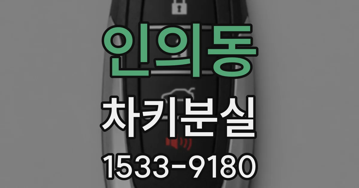 인의동 차키분실