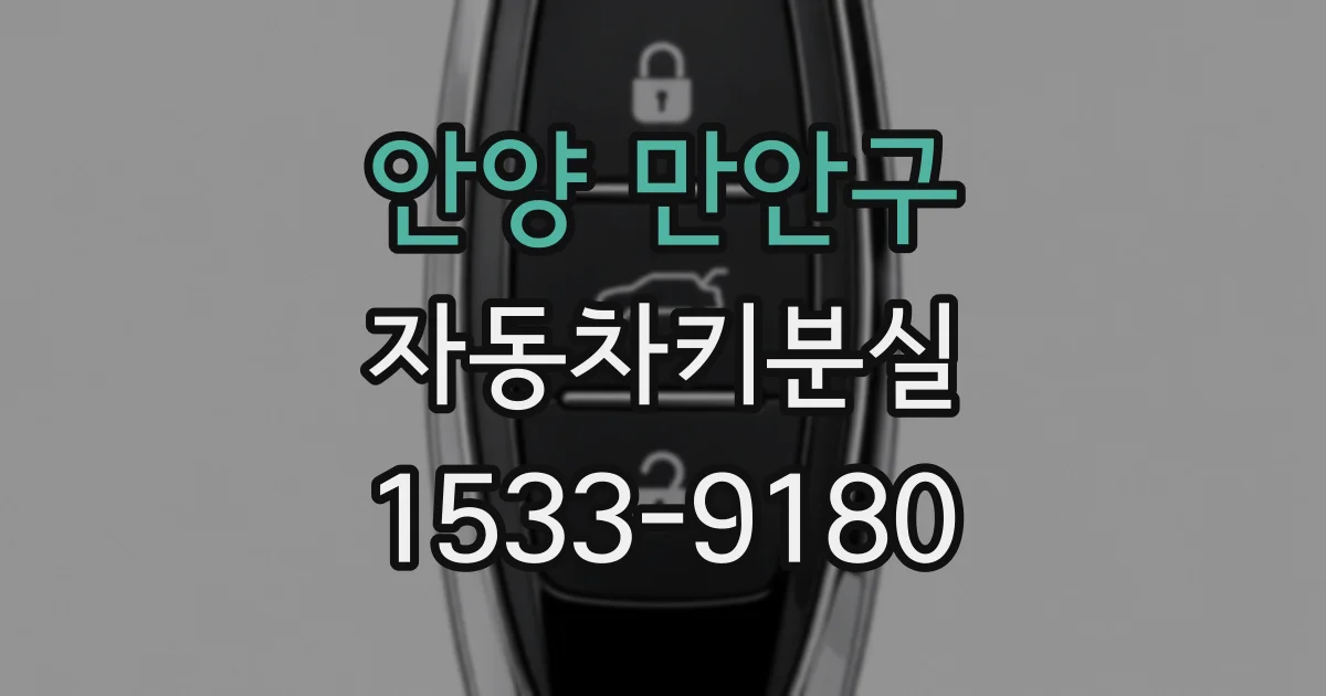 안양 만안구 자동차키분실