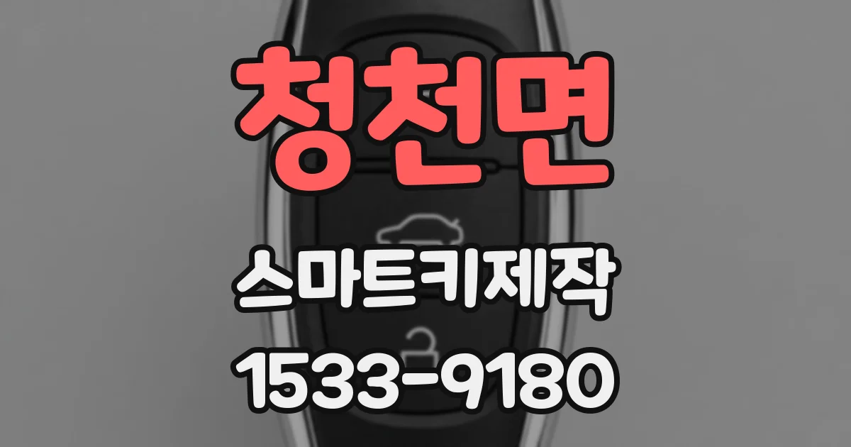 청천면 스마트키제작